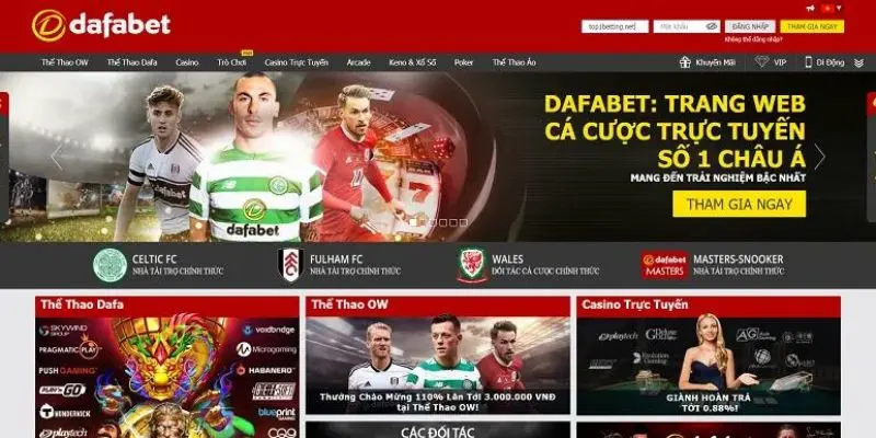 Giao diện cổng game bắt mắt